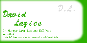 david lazics business card